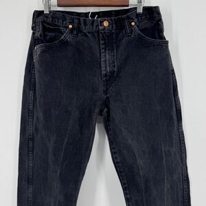 Wrangler Mens 35 x 32* Cowboy Cut 13 MWZWK Cotton Black Straight Leg Denim Jeans